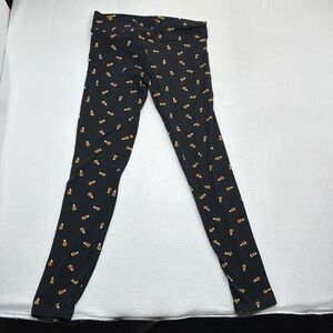 Halloween Candy Corn women’s leggings black size Large L new with tags nwt